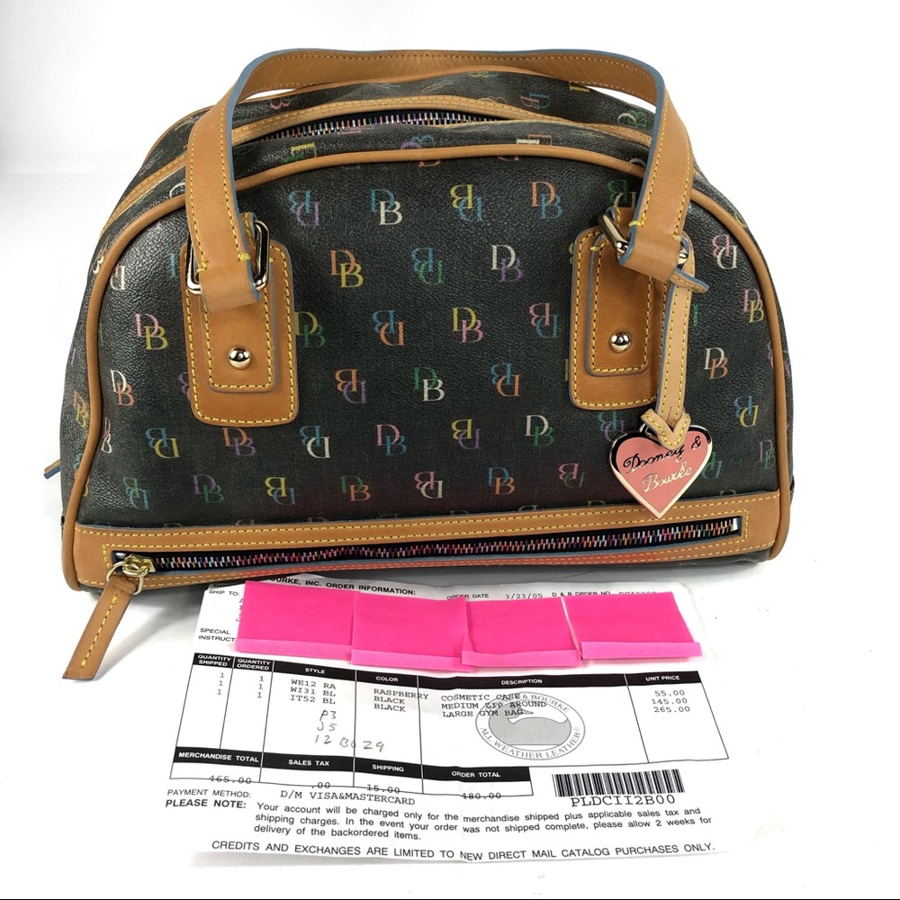 Dooney & Bourke IT "Gym" black top handle handbag